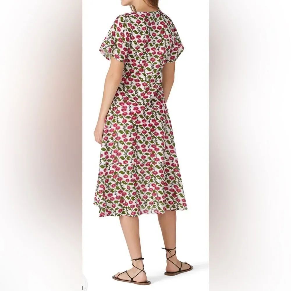 Roller Rabbit Floral Issa Dress Size Medium - Picture 3 of 9